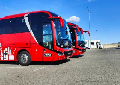 Flota de autobuses de Autocares Ríos, en Murcia y Alicante